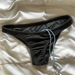 charcoal grey jolyn mid coverage bikini bottom